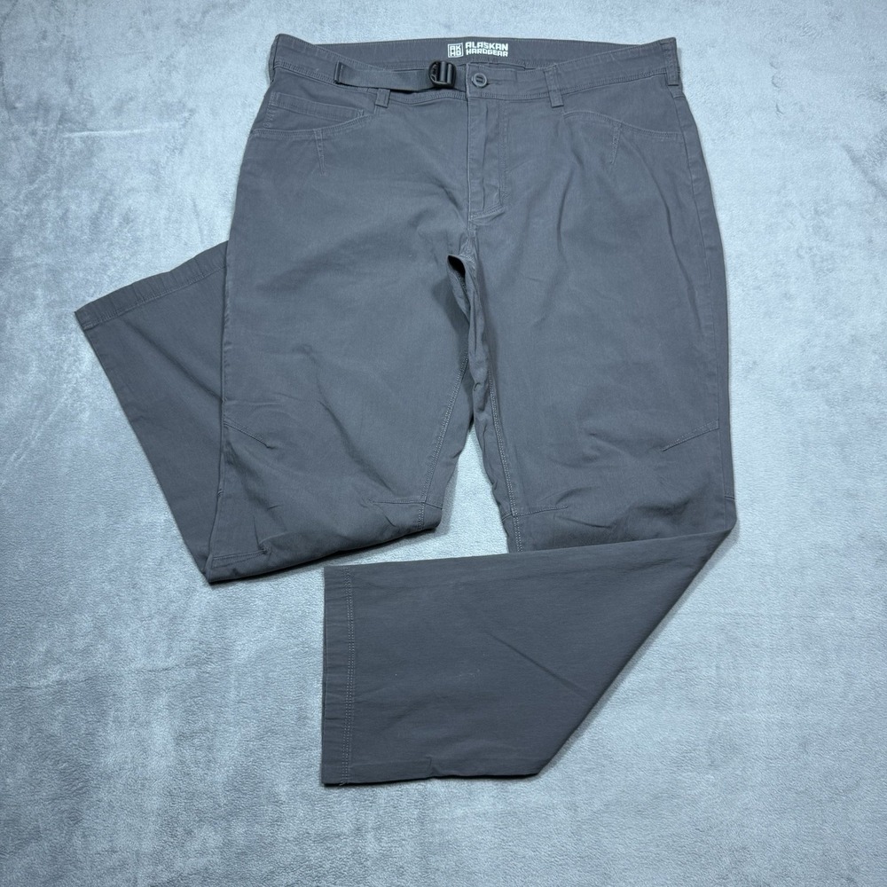 Alaskan Hardgear Pants Mens 36x30 Gray Chino Web Belt Gorpcore Hiking Outdoors